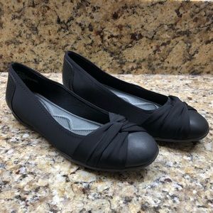 Black flats with memory foam